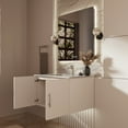 thumbnail image 4 of Geneva 30 in. W Glossy White Bath Vanity, Carrara Marble Top, and Faucet Set, 4 of 11