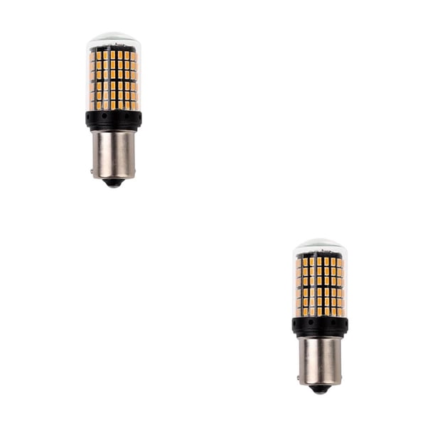 Speravity Luz de señal de giro Instalación práctica Lámpara de freno a prueba de agua Pantalla de vidrio DC 12V-24V Bombilla LED Luz amarilla 2piezas