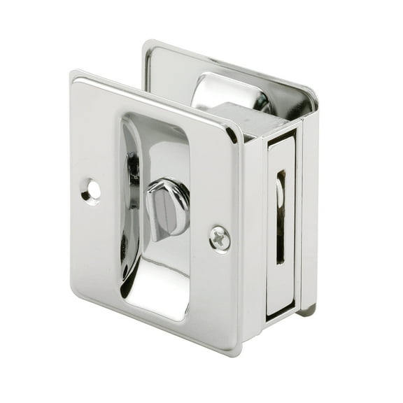 Polished Chrome, Pocket Door Privacy Lock