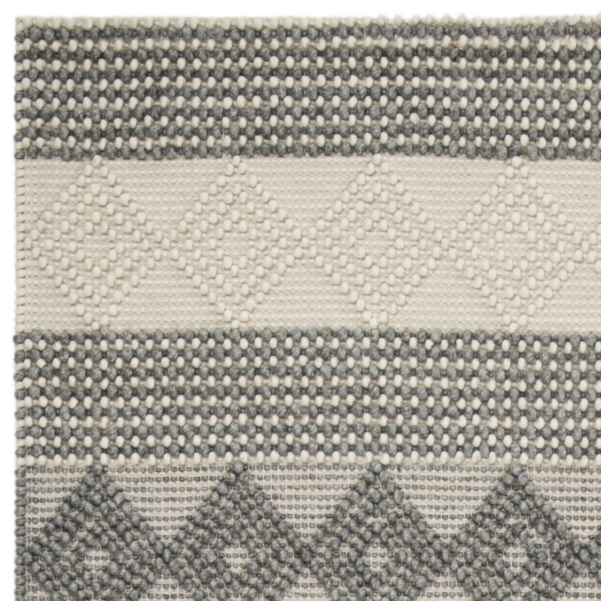 SAFAVIEH Natura Tamsen Geometric Striped Area Rug, Grey/Ivory, 9' x 12'