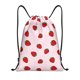thumbnail image 1 of Fotbe Strawberry Bolsa Mochila con Cordón Estampada, Bolsa de Gimnasio Deportiva, Bolsa Cinch, Bolsa con Cordón para Hombres y Mujeres-Small, 1 of 6