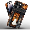 thumbnail image 2 of Case for iPhone 14 Pro, Cozy Ghost Bookstore Design Hybrid Dual Protection Soft TPU + Hard PC, Shockproof & Anti-Scratch Cover Men Women Stylish Protective Phone Case, 2 of 6