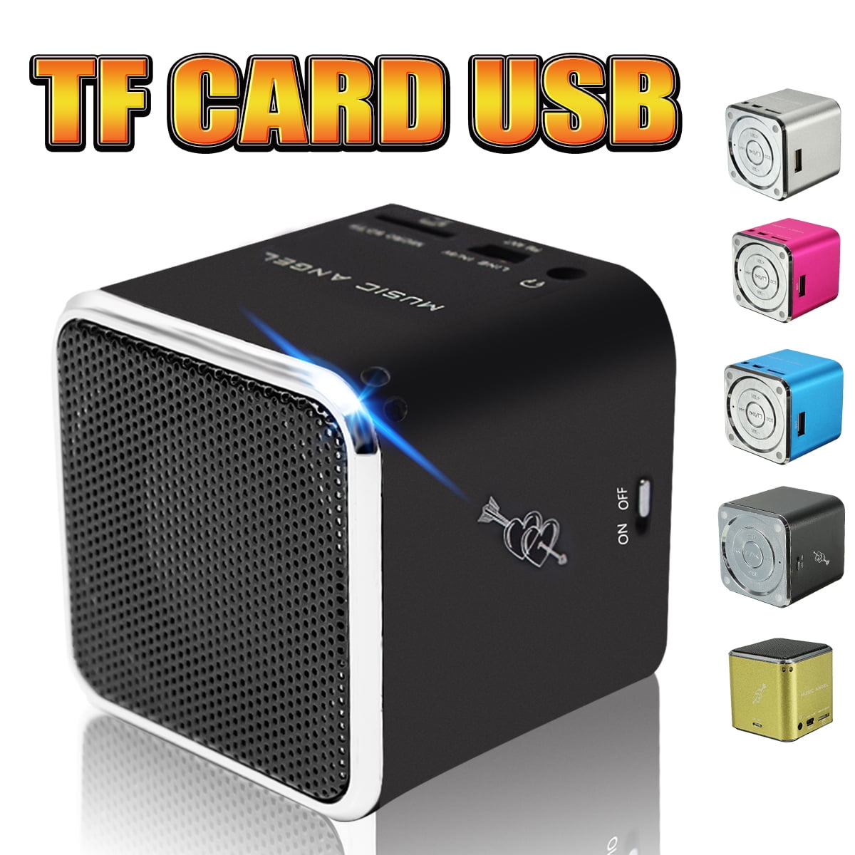 Portable Mini Speaker MP3/4 Cellphone Music Audio Player SD TF Card Micro USB Stereo Christmas Gift