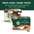 thumbnail image 2 of Starbucks Coffee K-Cup Pods, Naturally Flavored Hot Cocoa For Keurig Coffee Makers, 1 Box (10 Pods) - Pack of 2, 2 of 5