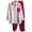 Rose Red, variant on sunsanly 2Pcs/Set Shirt Pants Set Long Sleeve Casual Trendy Elastic Waist Breathable Daily Garment Polyester Stripes Blouse Pants Suit Spring Clothes