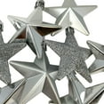 thumbnail image 2 of 8 Piece Shiny, Matte & Glitter Silver Star Christmas Ornament Decoration 2 Inch, 2 of 9