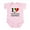 Petal Pink, variant on CafePress - I Heart My Portuguese Grandparents Body Suit - Baby Light Bodysuit, Size Newborn - 24 Months
