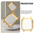 thumbnail image 3 of FRCOLOR watch screen protector 3Pcs Watch Screen Protector Protective Watch Case Cover Compatible for Garmin Venu SQ,2.01"X1.5"X0.43", 3 of 5