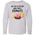 thumbnail image 3 of Inktastic Just Skip to the Part Where There's Donuts Long Sleeve Youth T-Shirt, 3 of 5