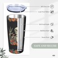 thumbnail image 4 of Skull Tumbler with Lid and Straw 20 OZ Stainless Steel Travel Coffee Mug Double Wall Insulated Cup Leakproof for Car Sports Cafe Office, 4 of 7