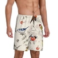 thumbnail image 2 of Wukai Little Birds Men’s Short Pajama Pants With Pockets Soft Sleep Pj Shorts for Men-X-Large, 2 of 6
