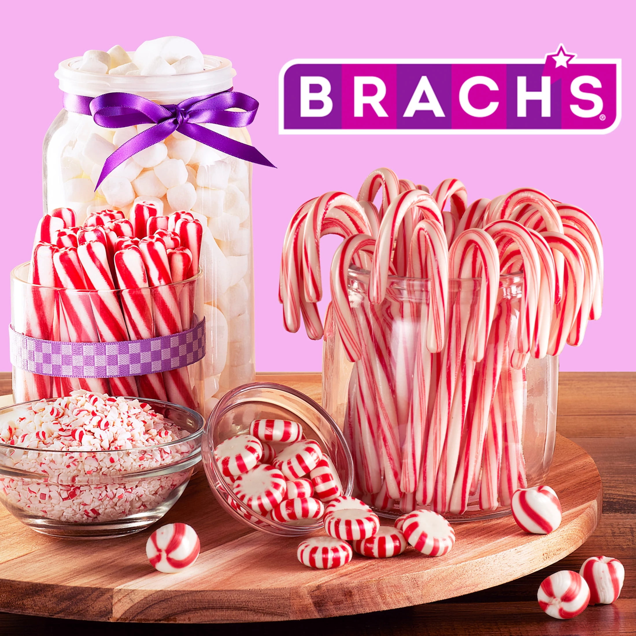 (2 pack) Brach's Holiday Soft Peppermint Stir Sticks Bag, Christmas Candy, Hot Chocolate Stir Sticks, 5oz