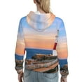 thumbnail image 7 of Lsque Lighthous1 Pattern Casual Women's Hoodie,Hooded Sweatshirt with Kangaroo Pocket,Pullover Hoodie with Eye-catching Drawstrings-Medium, 7 of 7