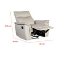 thumbnail image 5 of Lenne Manual Recliner Chair-Taupe Leather Match-Padded Arms, 5 of 6