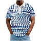 thumbnail image 2 of Blusa y camisa de manga corta con cuello vuelto para hombre, informal, holgada, a la moda, con botones estampados, blusa de manga corta con cuello vuelto para hombre, top de poliéster para hombre, 2 of 5