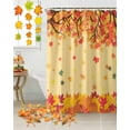 thumbnail image 3 of Fall Maple Leaf Shower Curtain Set ，Waterproof Fabric Shower Curtains Thanksgiving Leaves Shower Curtains for Bathroom,Bathroom Decor 72"x72", 3 of 7
