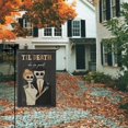 thumbnail image 5 of AVOIN Halloween Garden Flag Until Death Do Us Part Vertical Double Sized, Day of The Dead Yard Outdoor Decoration 12.5 x 18 Inch, 5 of 7