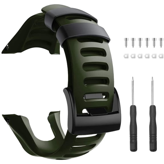Tianle Compatible with Suunto Ambit 3 Band, Replacement Band for Suunto Ambit 3 Strap – Premium Watchband for Suunto Ambit 3 Peak, 3 Sport, 3 Run, 2R, 2S, 2, and 1, Army Green