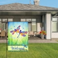 thumbnail image 3 of Amhnf Colorful Dragonfly Garden Flag Welcome Design For Home Outdoor Garden Yard Decor 12x18 inch, 3 of 5