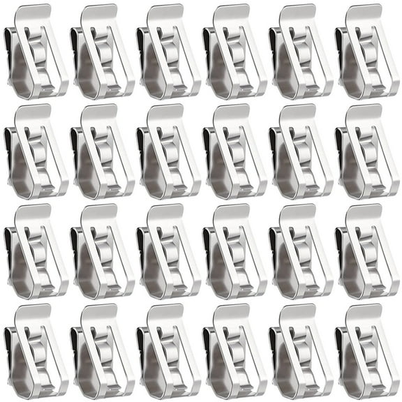 Stainless Steel Photovoltaic Clips Cable Clamp Fence Post Brackets Clamps 304 50 Pcs