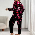 thumbnail image 6 of FDGIU Women's Plus Size Pajama Set - 2 Piece Soft Heart Printed Loose Fit Long Sleeve Long Pants Loungewear for Valentine's Day, 6 of 6