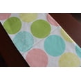 thumbnail image 2 of Plastic Table Runner Non-Slip Flannel Backing - Large Circles Pastel, 2 of 2