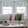 thumbnail image 4 of LALILO Kitchen Curtain Valance Blue Waves Can Surface Rod Pocket Window Curtain 52"x 18" Set of 2, 4 of 5
