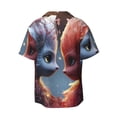 thumbnail image 4 of Goofa Cute Red And White Elf Printed Men's Casual Short-sleeved Shirt,Lightweight Breathable Button-down,Summer Casual men's top,Versatile Fashion shirt-3X-Large, 4 of 7