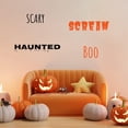 thumbnail image 2 of Decalcomania Spooky Phrases Wall Decals - Set of 17 Assorted Phrases and Words in Orange and Black Wall Decorations Removable Peel and Stick Halloween Indoor Decor, 2 of 5