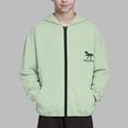 thumbnail image 2 of Atogsazn Kids Girls Sunscreen Jacket Lightweight Long Sleeve Zip Up Hoodies Sun Protection Outwear Clothing 04-Mint Green 10-11 Years Fashion, 2 of 8
