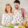 thumbnail image 3 of Pioneer Flower Floral Print Pattern Apron for Women and Men, Cotton Linen Waterproof with Pockets, Adjustable, 33x27 Inch for Kitchen, Gardening, BBQ, Salon, 3 of 6
