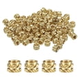 thumbnail image 1 of Uxcell 50 Pack M5 Threaded Inserts Brass Heat Set Insert M5x5mm, OD 7mm Knurled Insert Nuts, 1 of 6