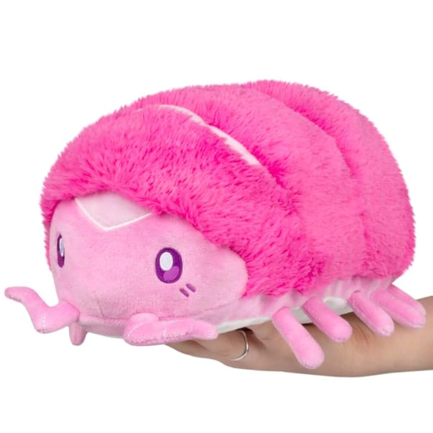 Squishable - Mini Pink Pillbug Rollie Pollie - Garden Collection - 11.5 in - Soft Toy Collectible Stuffed Animal - End Magnets