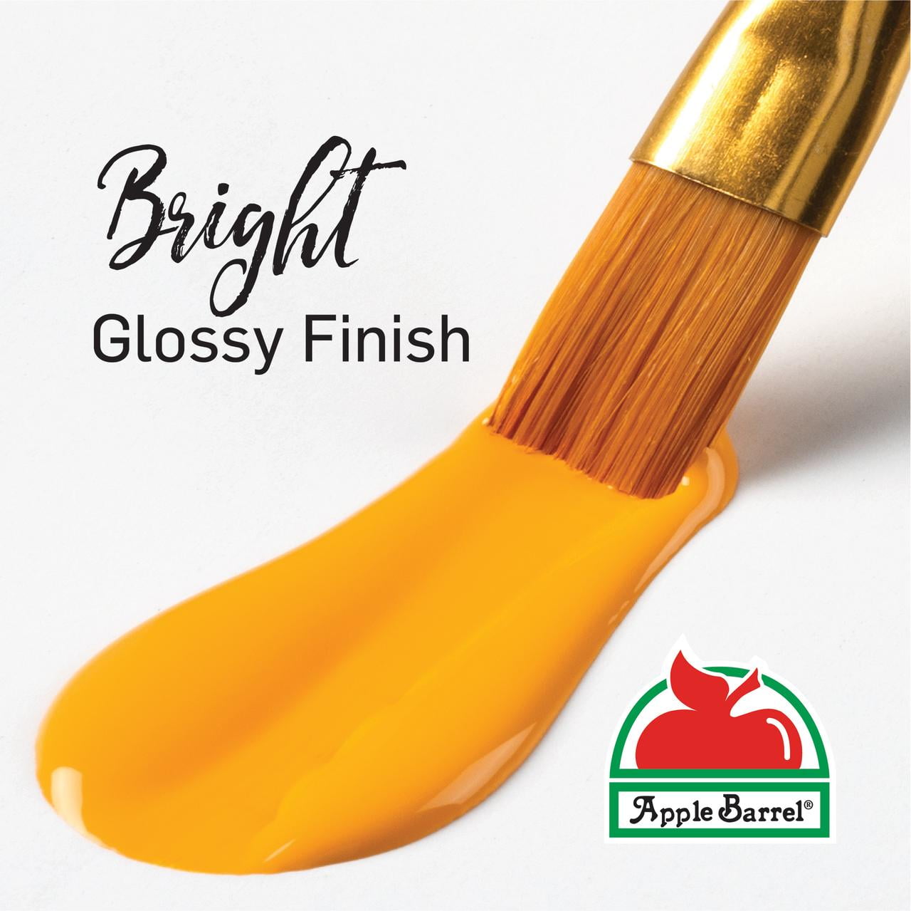 Apple Barrel Gloss Acrylic Craft Paint Set, 12 PC, Glossy Brights