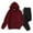 #584-Wine, variant on Handshe Men's Fleece-Lined Hooded Sweatshirt and Joggers Set, Solid Color Casual Loose Fit Pocket Drawstring Pantsuit, Winter Outdoor Activities Lounge Wear,Plus Size