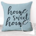 thumbnail image 3 of Juego de 4 fundas de almohada decorativas para el hogar, 18 x 18 pulgadas, fundas de almohada de lino suave con diseño geométrico moderno azul, funda de cojín para sofá, sala de estar,, 3 of 8