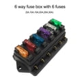 thumbnail image 3 of 6 Way Fuse Holder Box Car Vehicle Automotive Circuit Blade Fuse Block with 6 Standard Fuses, 3 of 7