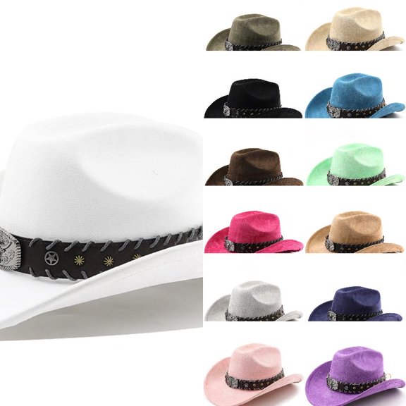 Cowboy Hat for Men Women Western Style Felt Cowboy Hat