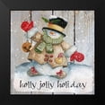 thumbnail image 2 of Robinson, Carol 20x20 Black Modern Framed Museum Art Print Titled - Holly Jolly Snowman, 2 of 5