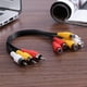 thumbnail image 1 of Negro 25 cm 3RCA macho Jack a 6RCA hembra enchufe Audio Video AV Cable adaptador Ndcxsfigh  Para estrenar, 1 of 3