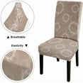 thumbnail image 4 of Elastic Chair Cover Slipcover Set of 4 Boho Delicate Round Floral Chair Covers Dining Room Chair Seat Covers for Kitchen Dining Room, 4 of 5