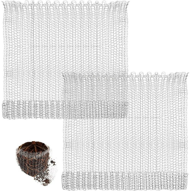 2 bolsas de malla de alambre de acero inoxidable 304 de 18 x 16 pulgadas, protección de raíces de plantas, bolsa de malla para prevención de insectos, bolsa de malla de alambre para prevención de flor