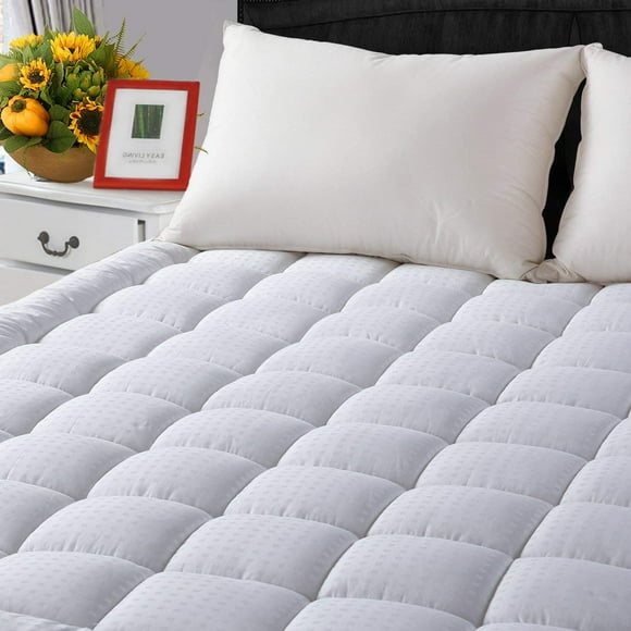 LEISURE TOWN Twin Cooling Mattress Pad Cover(8-21" Deep Pocket)-Fitted Quilted Mattress Topper Down Alternative Fill