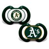 Oakland Athletics 2-Pack Pacifiers Silicone BPA-Free Team Colors Ages 3+