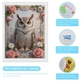 thumbnail image 3 of Diamond Art Kits for Adults, Ornate Owl Floral Frame Roses Daisies 5D Diamond Painting Kits for Adults Beginners, DIY Full Drill Diamond Painting, Gem Art and Crafts 12x16, 3 of 7