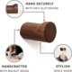thumbnail image 2 of Natural Wooden Wall Mounted Hooks - Pack of 4 - Modern - Handmade Decorative Wood Pegs Minimalist for Hanging Hat, Coats (Black Walnut Wood), 2 of 4