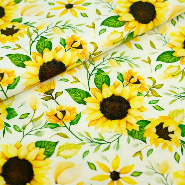 Singer Fabrics, 100 Cotton, Sewing & Craft, Quilting, Sunflower