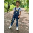 thumbnail image 3 of KIDSCOOL SPACE Baby Girl Boy Bib Pocket Jean Overalls,Unisex Workwear,6-12 Months, 3 of 7