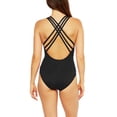 thumbnail image 3 of La Blanca Women's Cross Back One Piece Swimsuit Black Size 4, 3 of 4