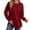 Wine, variant on Yigetop Sweatshirt for Women Side Split Fall Fashion 2026 Long Sleeve Shirts Casual Lightweight Soft Loose Fit Tops Black L